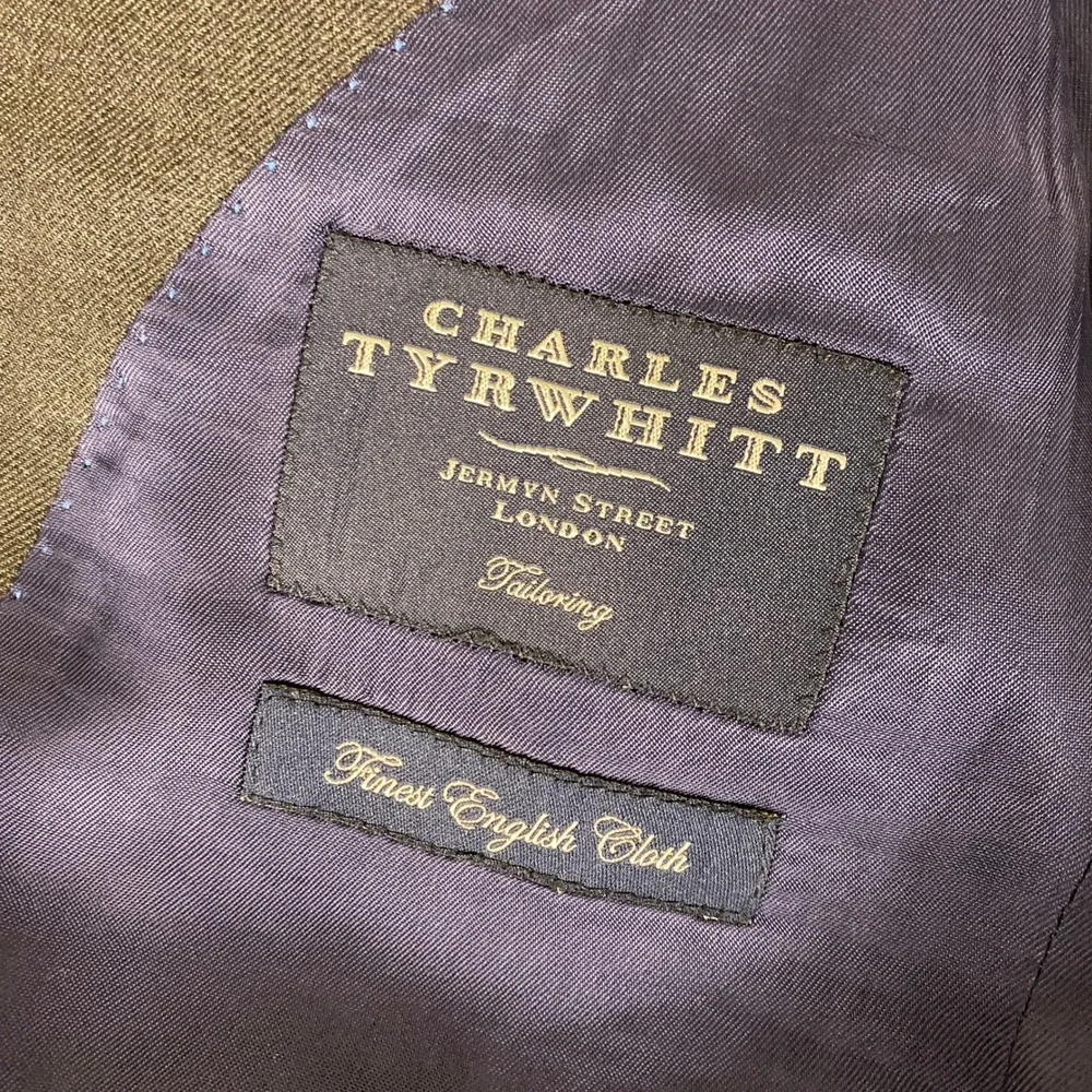 Charles Tyrwhitt Mens Wool Suit Jacket Men's 40R Dark Gray Tailoring London‎